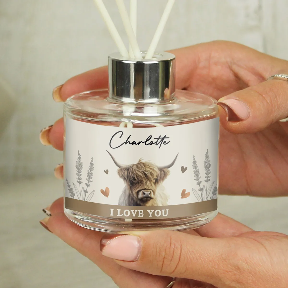 Personalised Highland Cow Reed Diffuser Extra Image 3
