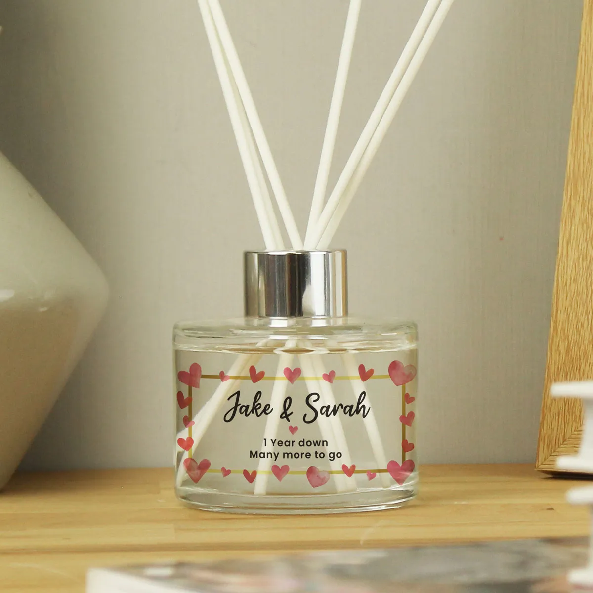 Personalised Hearts Reed Diffuser Extra Image 3
