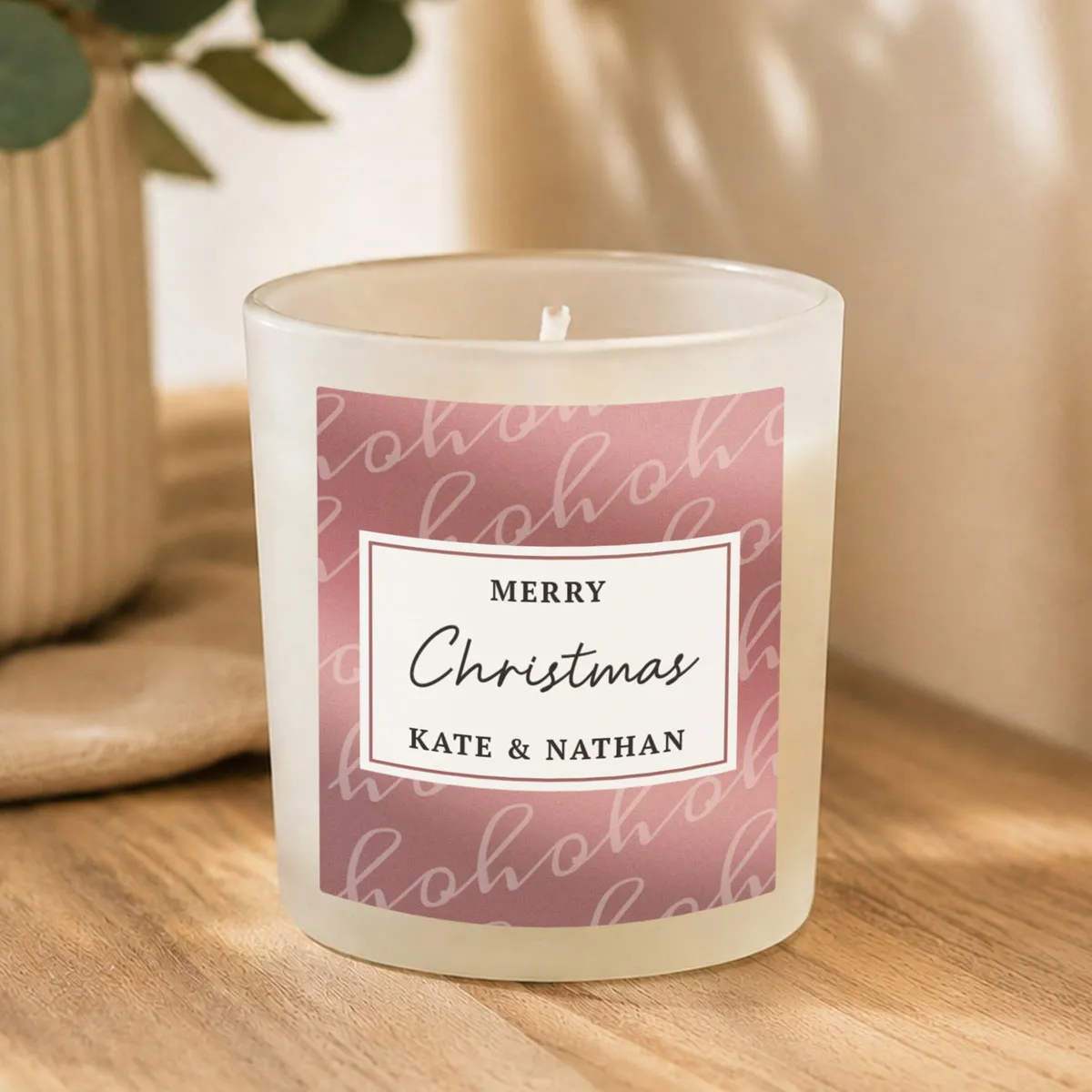Personalised Ho Ho Ho Frosted Jar Candle Extra Image 3