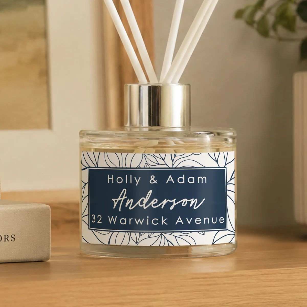 Personalised Blue Botanical Reed Diffuser Extra Image 1