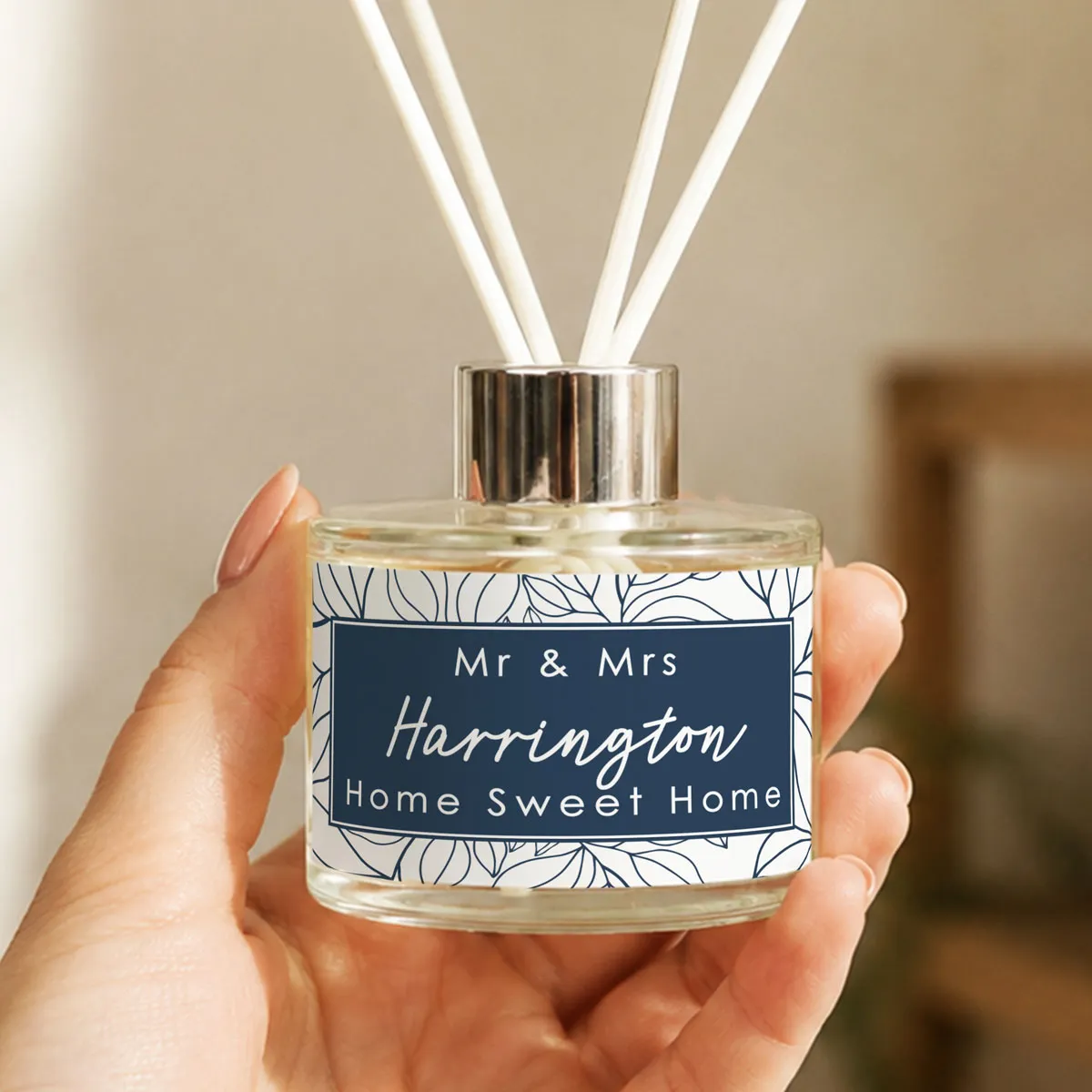 Personalised Blue Botanical Reed Diffuser Extra Image 2
