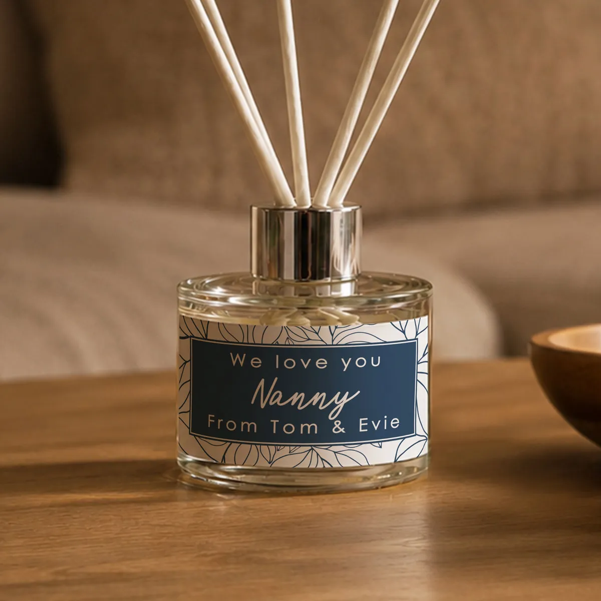 Personalised Blue Botanical Reed Diffuser Extra Image 3
