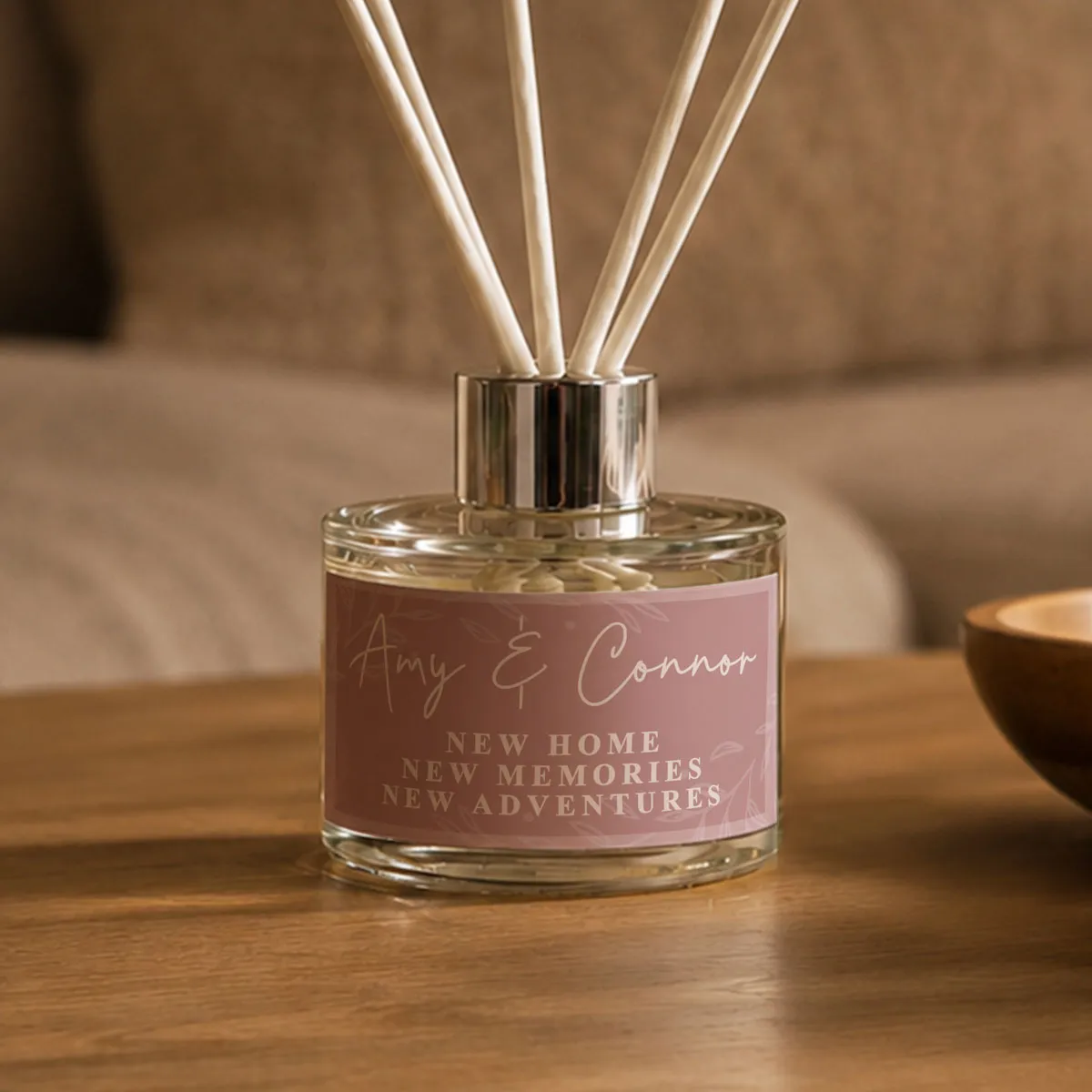 Personalised Dusky Pink Reed Diffuser Extra Image 3