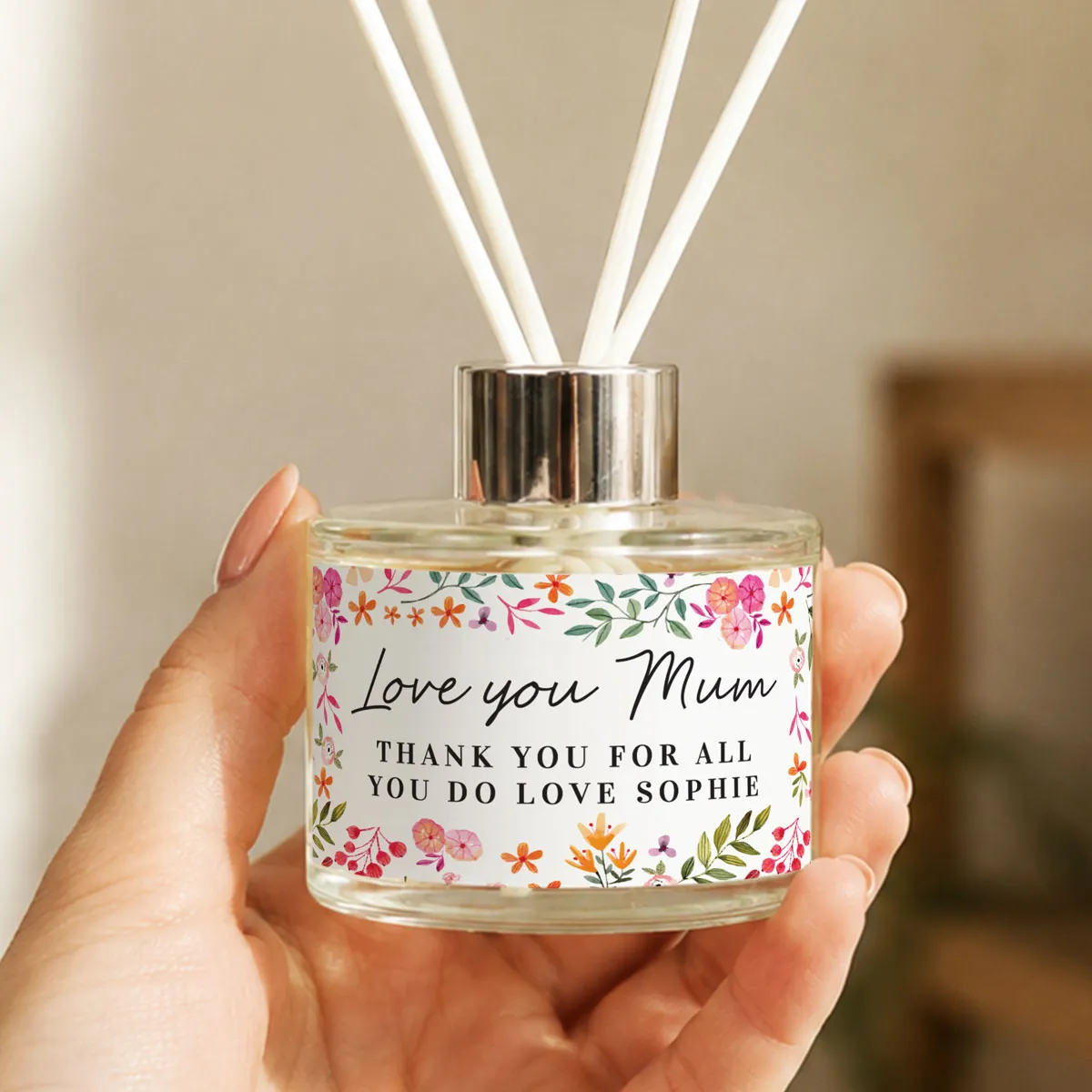 Personalised Bright Floral Reed Diffuser Extra Image 3