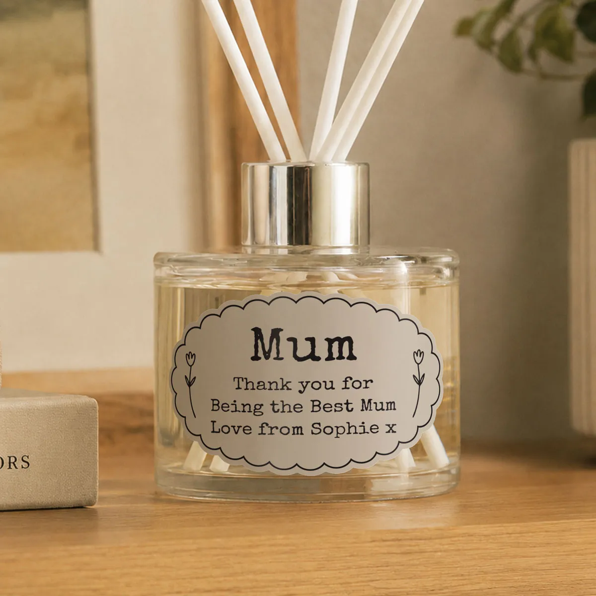 Personalised Oval Scallop Reed Diffuser Extra Image 2