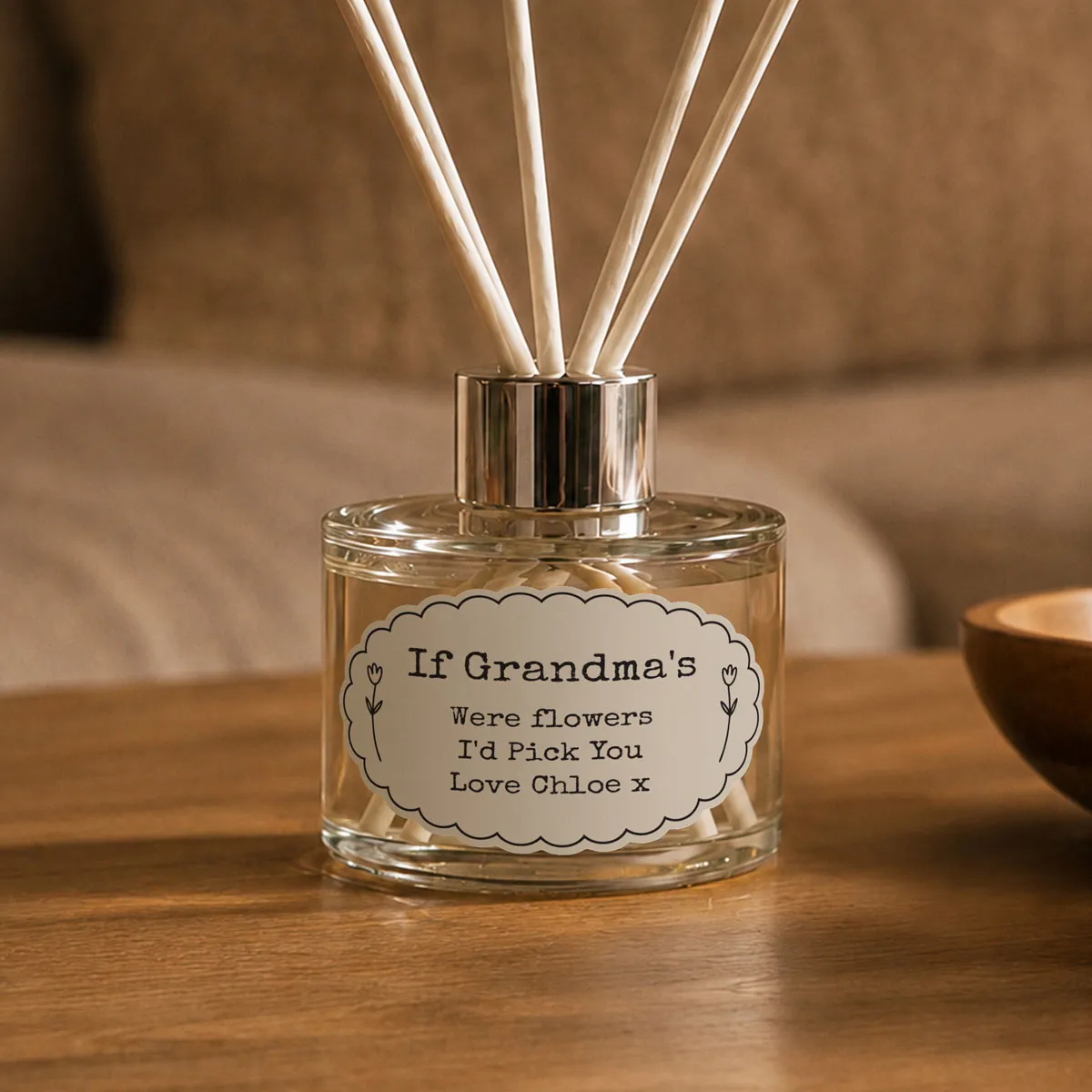 Personalised Oval Scallop Reed Diffuser Extra Image 3