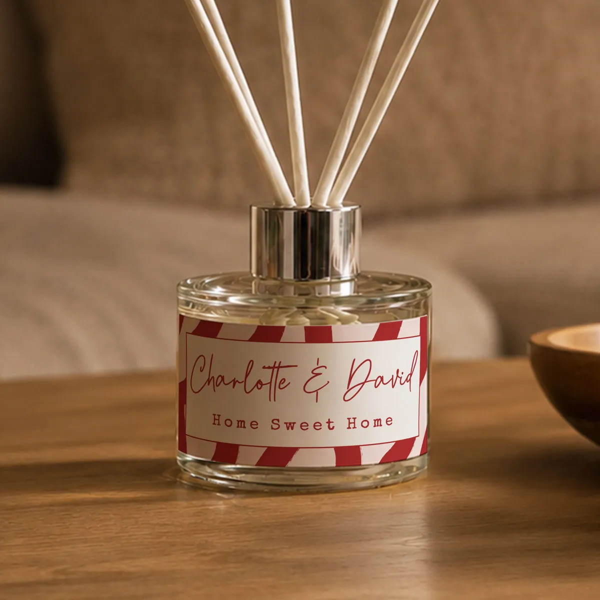 Personalised Funky Striped Reed Diffuser Extra Image 1