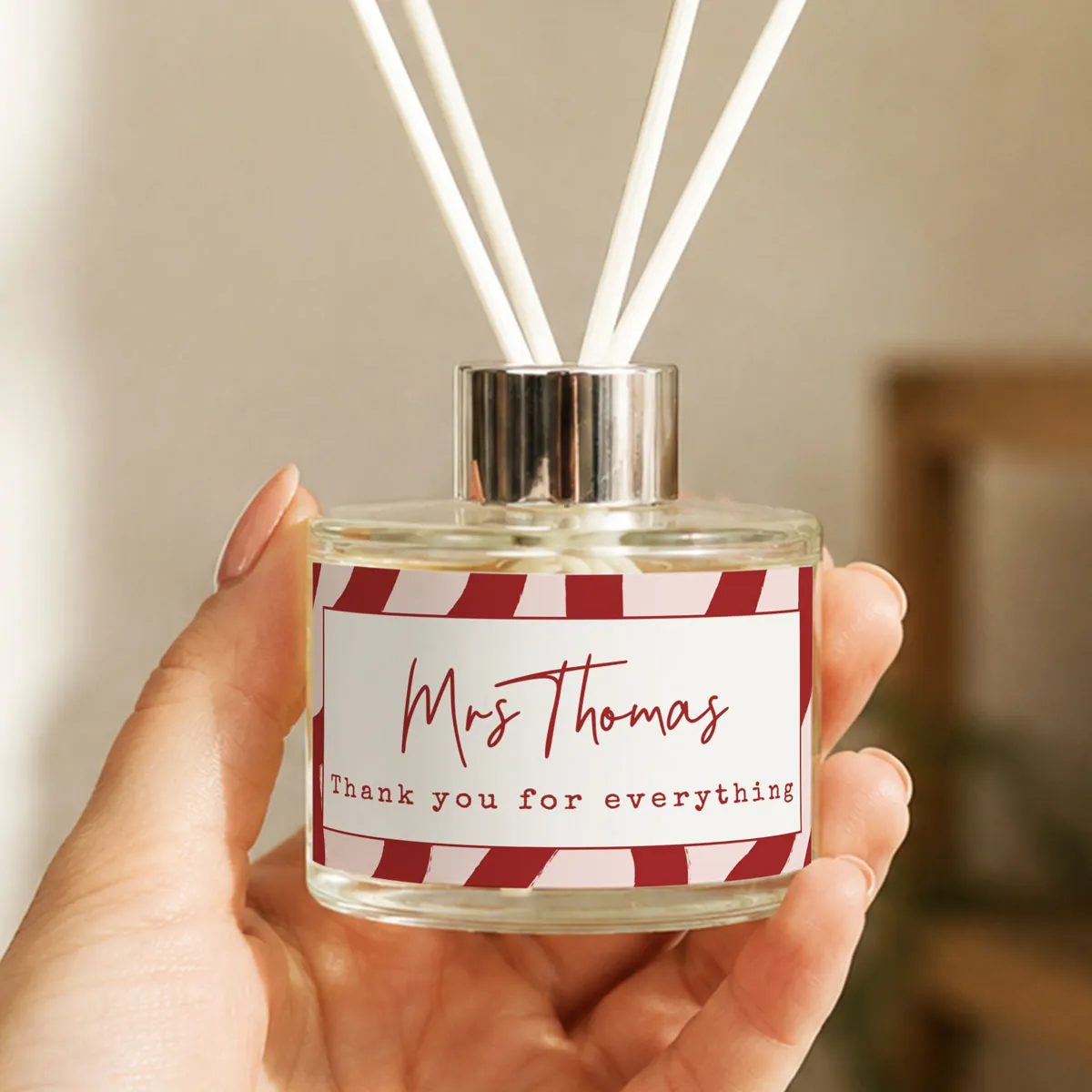 Personalised Funky Striped Reed Diffuser Extra Image 2