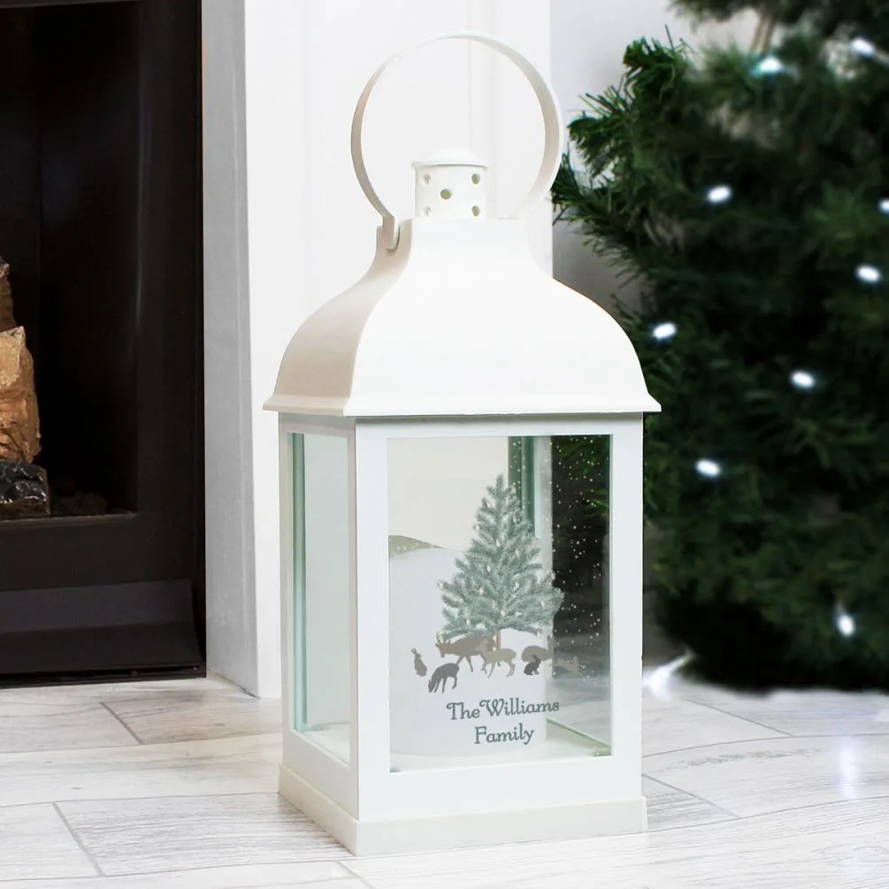Personalised A Winter's Night White Lantern Extra Image 1