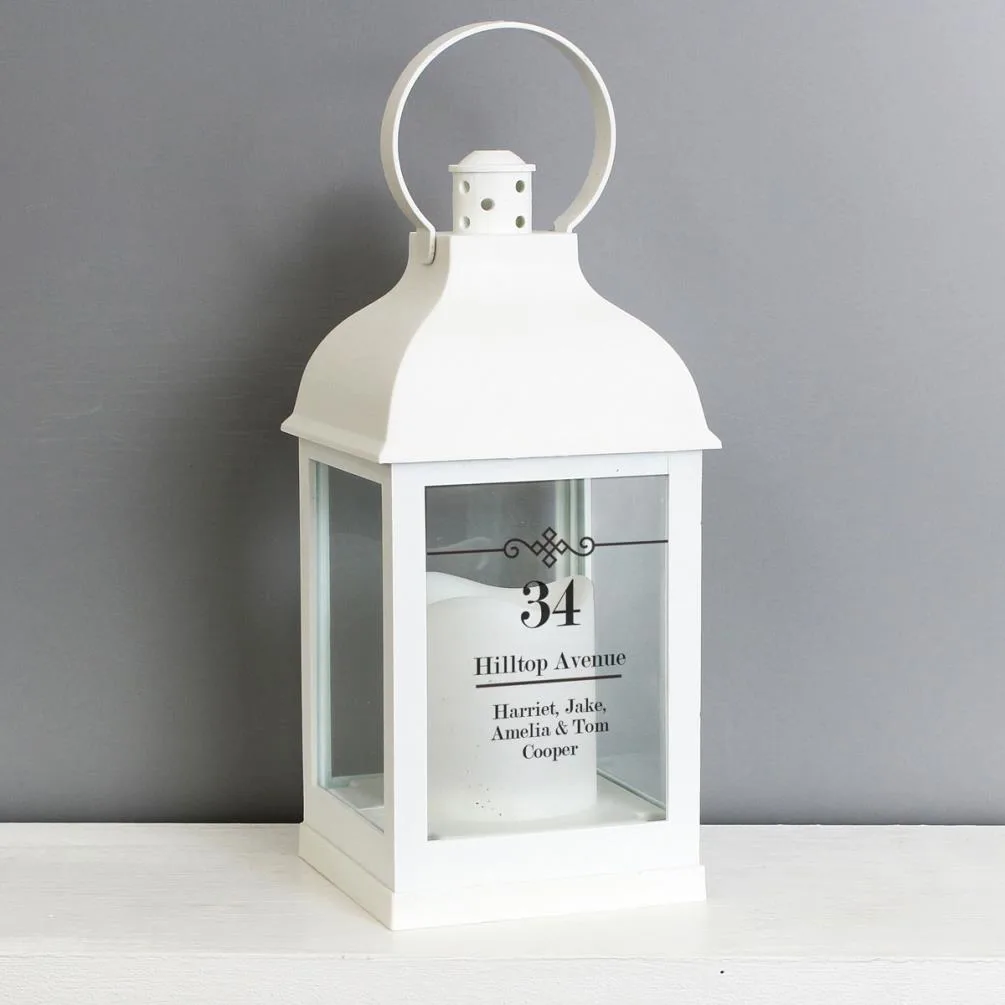 Personalised Elegant Diamond White Lantern Extra Image 3