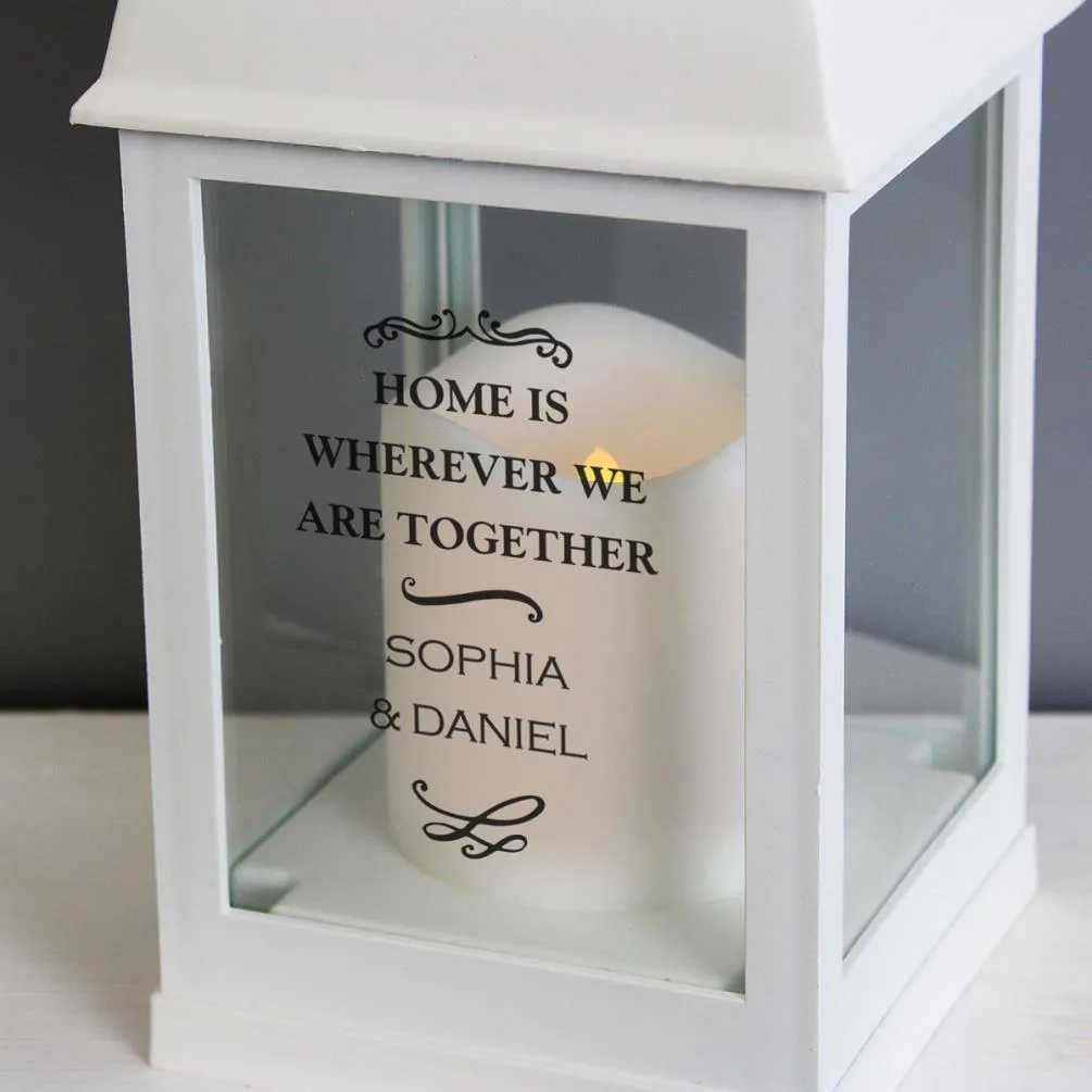 Personalised Antique Scroll White Lantern Extra Image 1