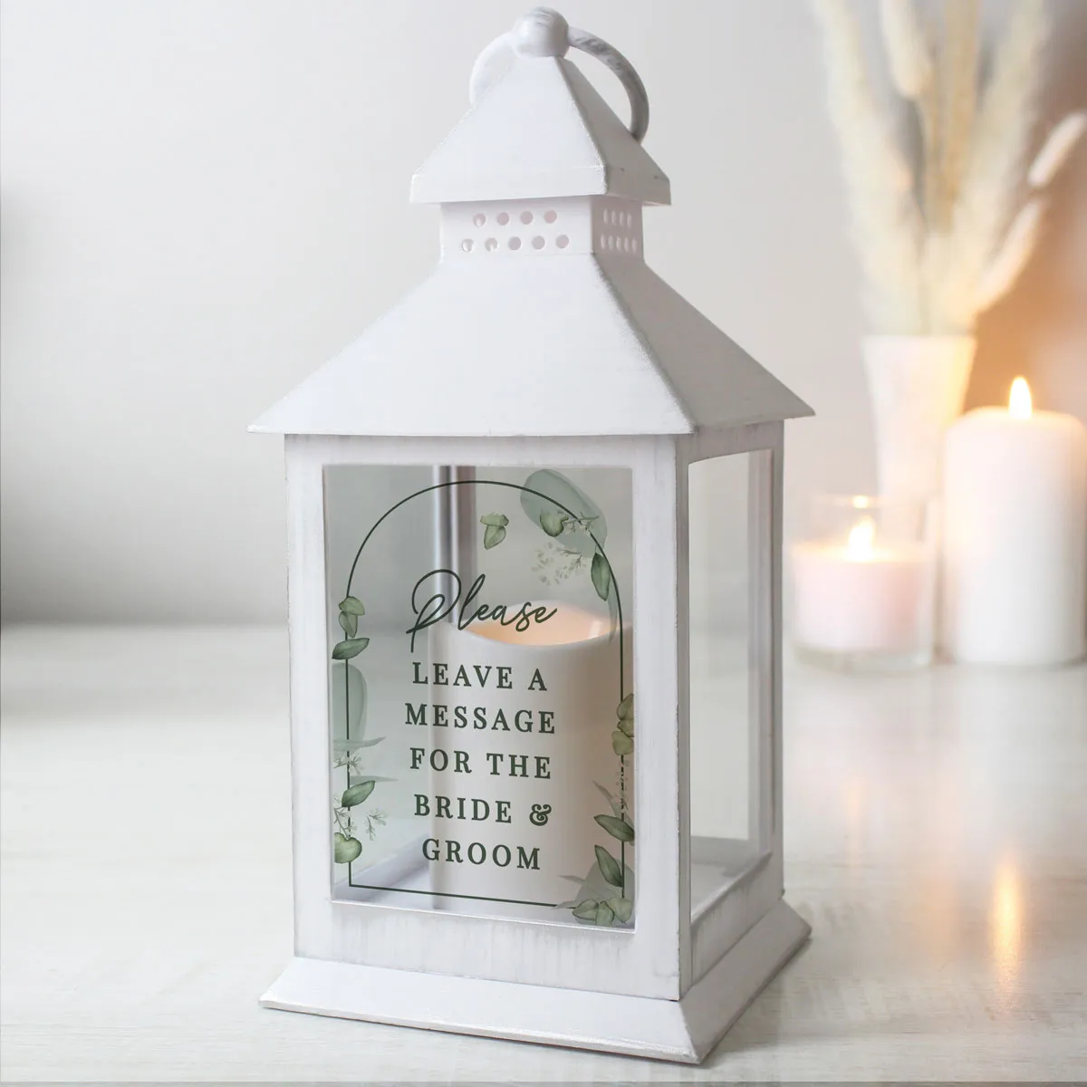 Personalised Botanical LED Wedding Lantern Extra Image 3