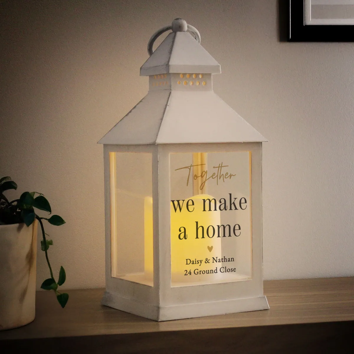 Personalised White LED Lantern Extra Image 1