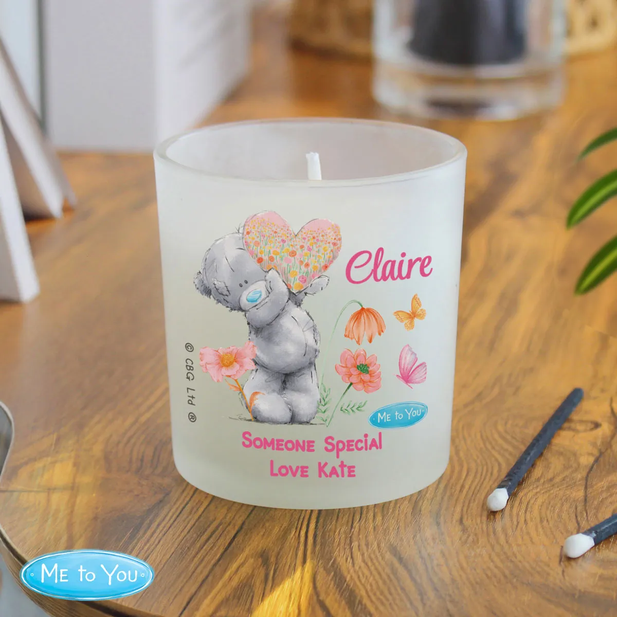 Personalised Me to You Flowery Frosted Jar Candle Extra Image 2