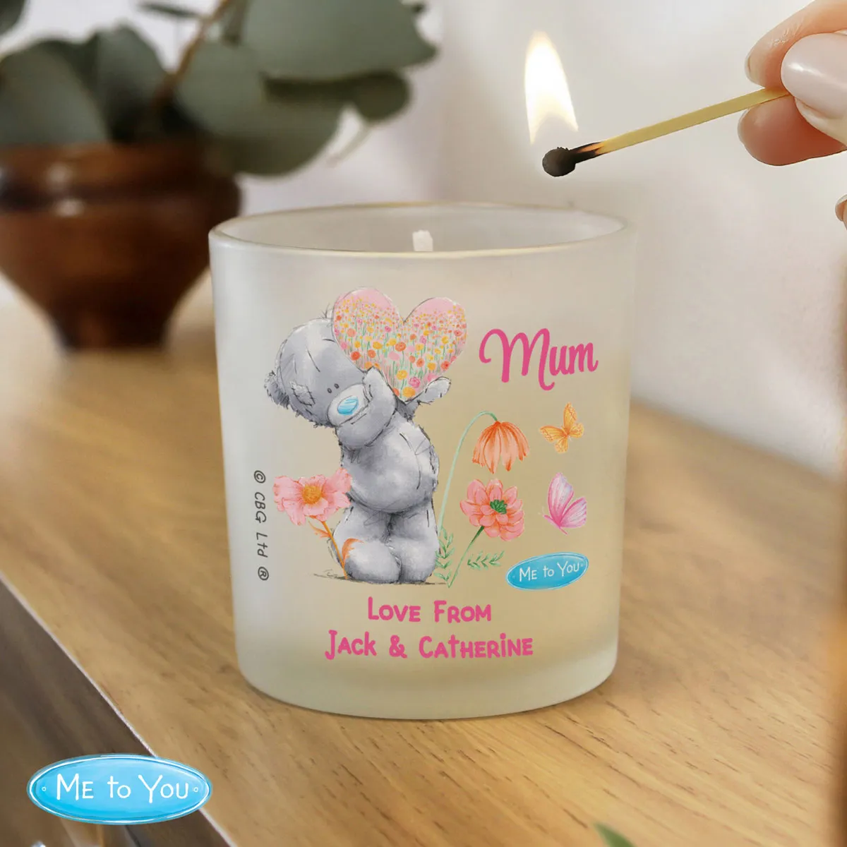 Personalised Me to You Flowery Frosted Jar Candle Extra Image 3