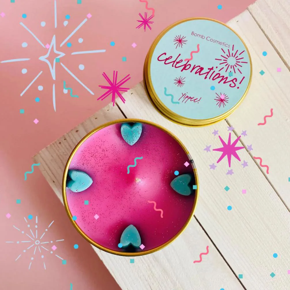 Bomb Cosmetics Celebrations Tin Candle Extra Image 1