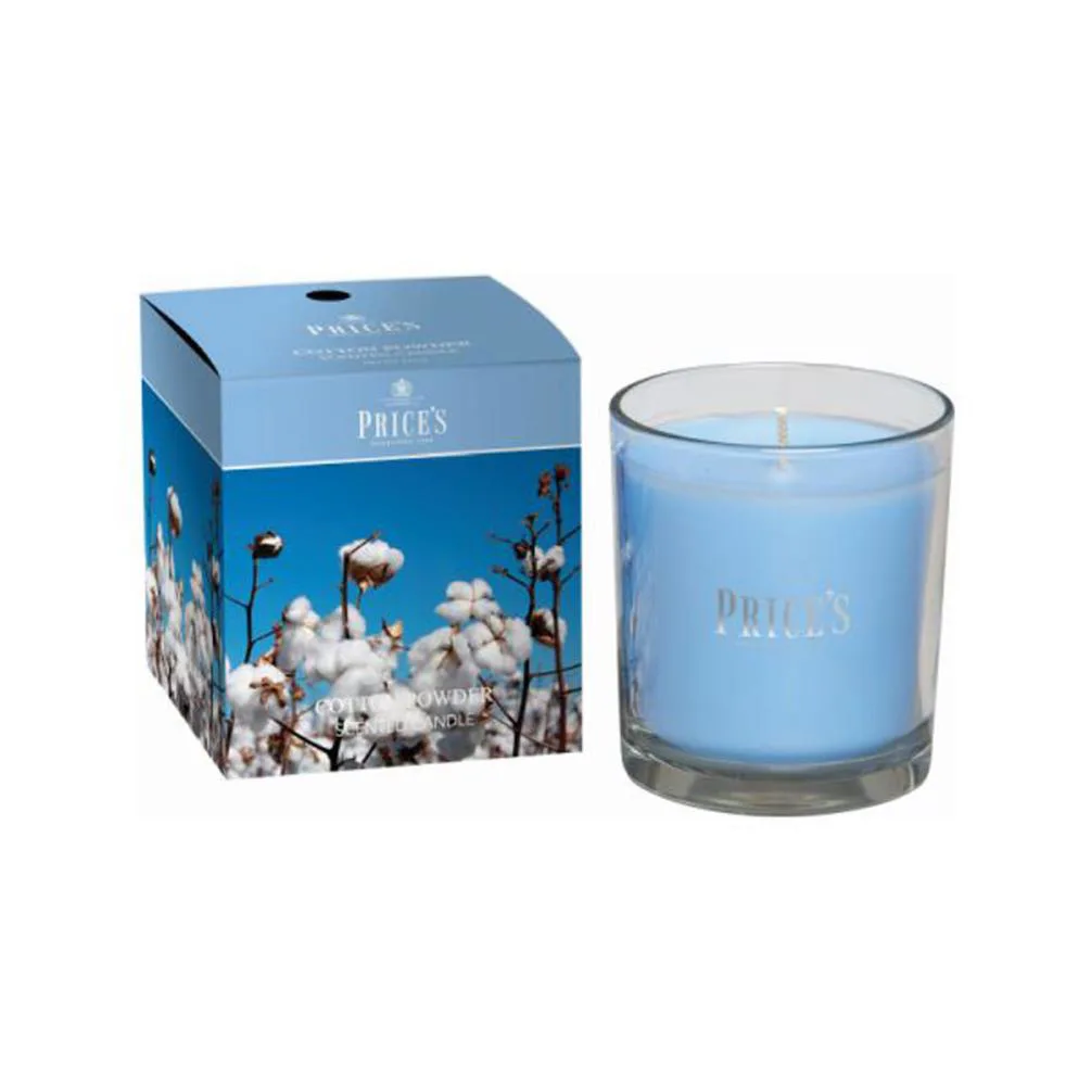 Price's Cotton Powder Boxed Small Jar Candle Extra Image 1