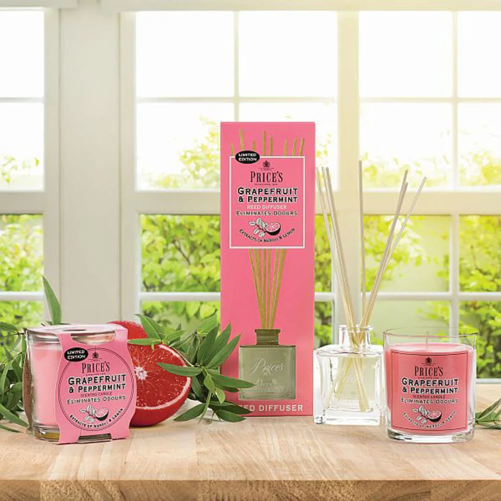 Price's Grapefruit & Peppermint LIMITED EDITION Reed Diffuser Extra Image 1