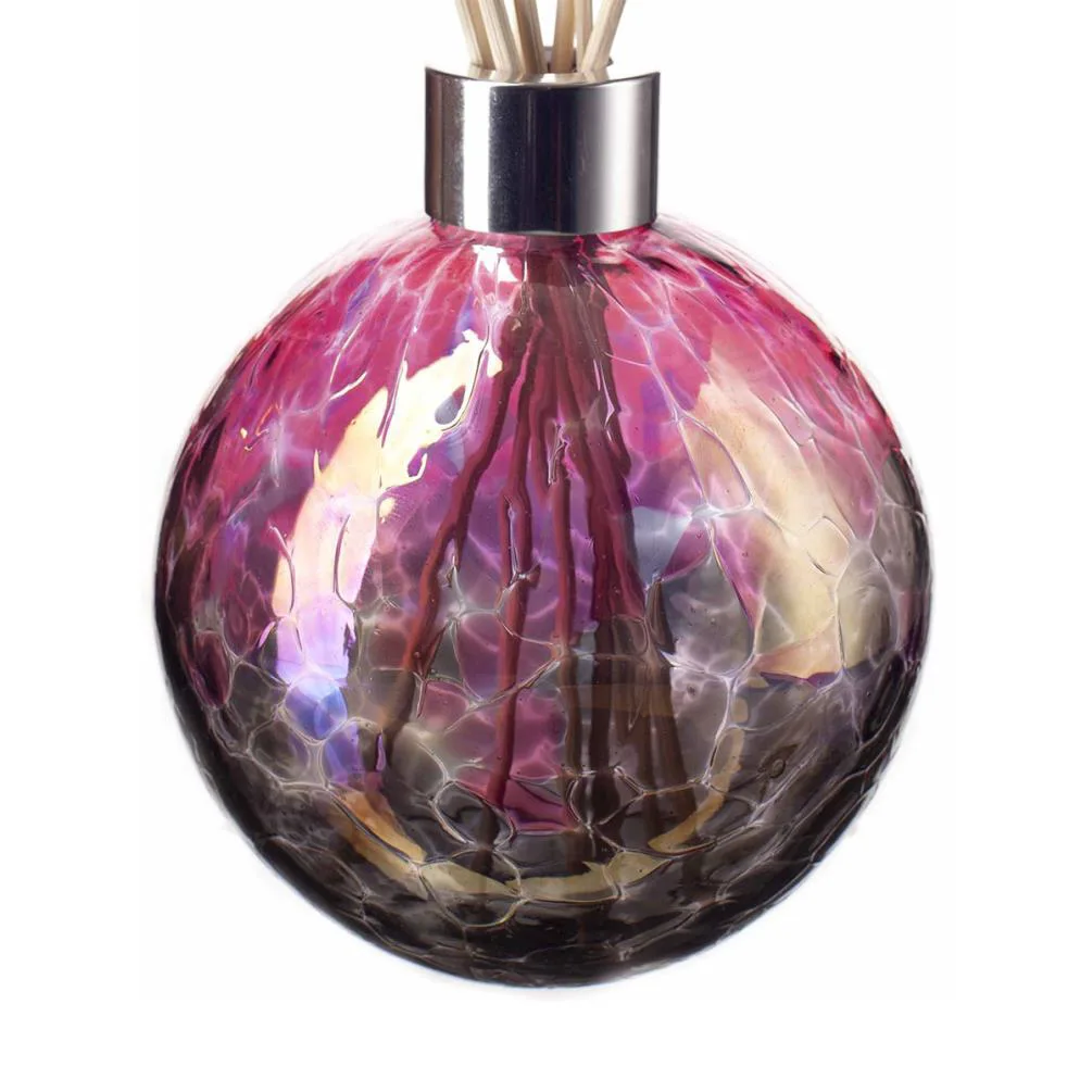 Amelia Art Glass Two Tone Grey & Pink Sphere Reed Diffuser Extra Image 1
