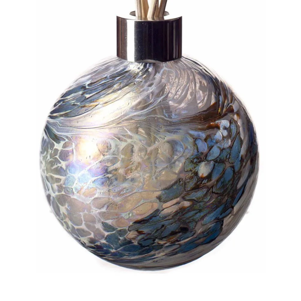 Amelia Art Glass White, Blue & Grey Sphere Reed Diffuser Extra Image 1