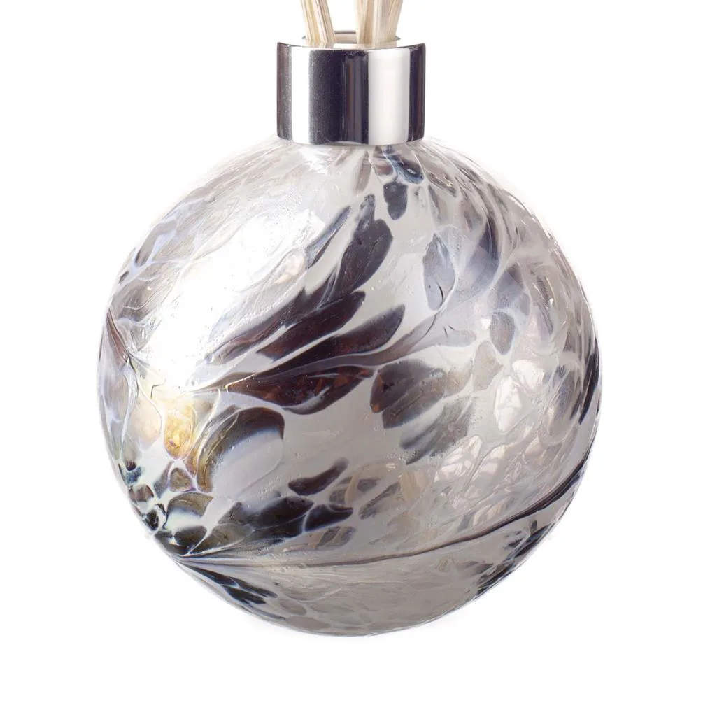 Amelia Art Glass White & Grey Frosted Sphere Reed Diffuser Extra Image 1