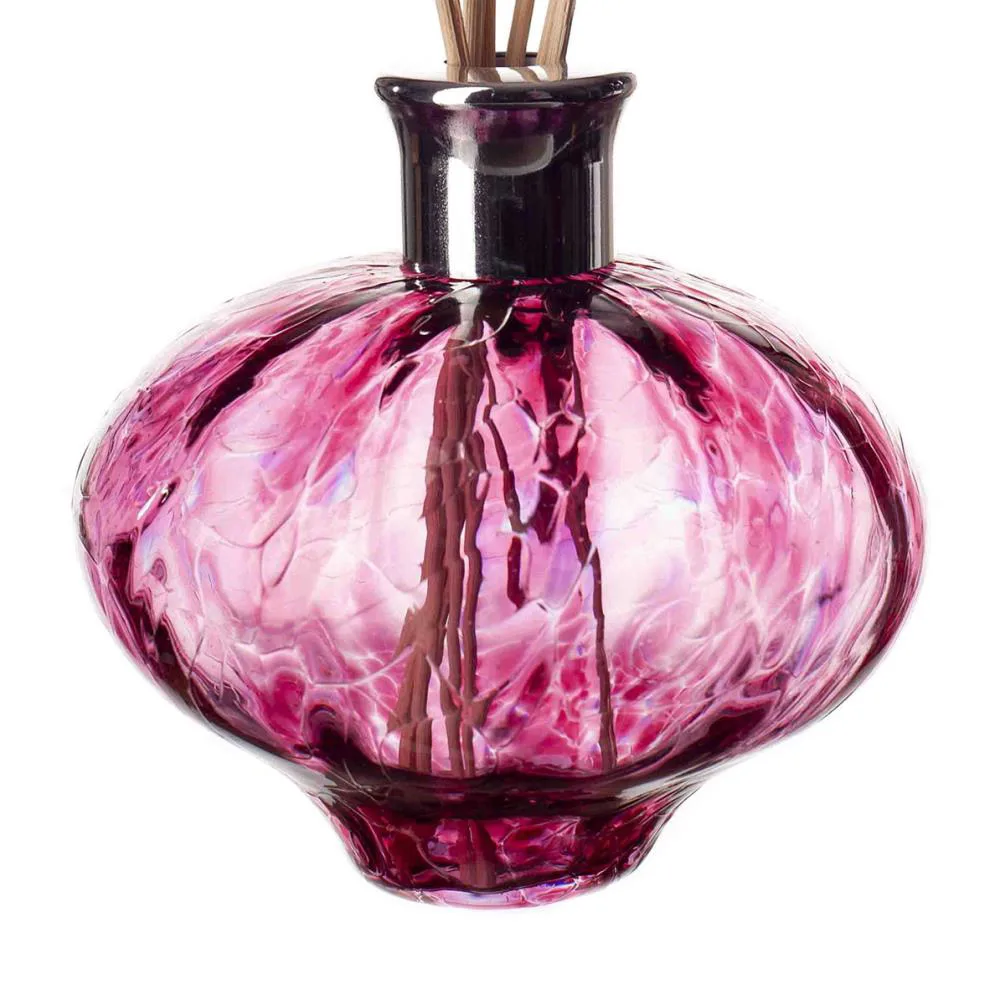 Amelia Art Glass Optic Pink Iris Oval Reed Diffuser Extra Image 1