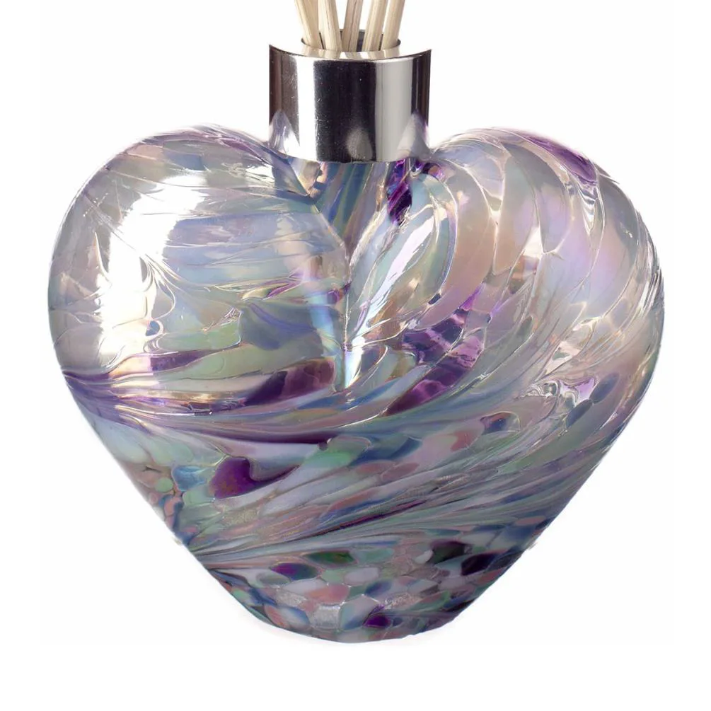 Amelia Art Glass Pink & Blue Heart Reed Diffuser Extra Image 1