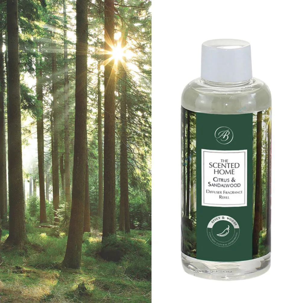 Ashleigh & Burwood Citrus & Sandalwood Scented Home Reed Diffuser Refill 150ml Extra Image 1