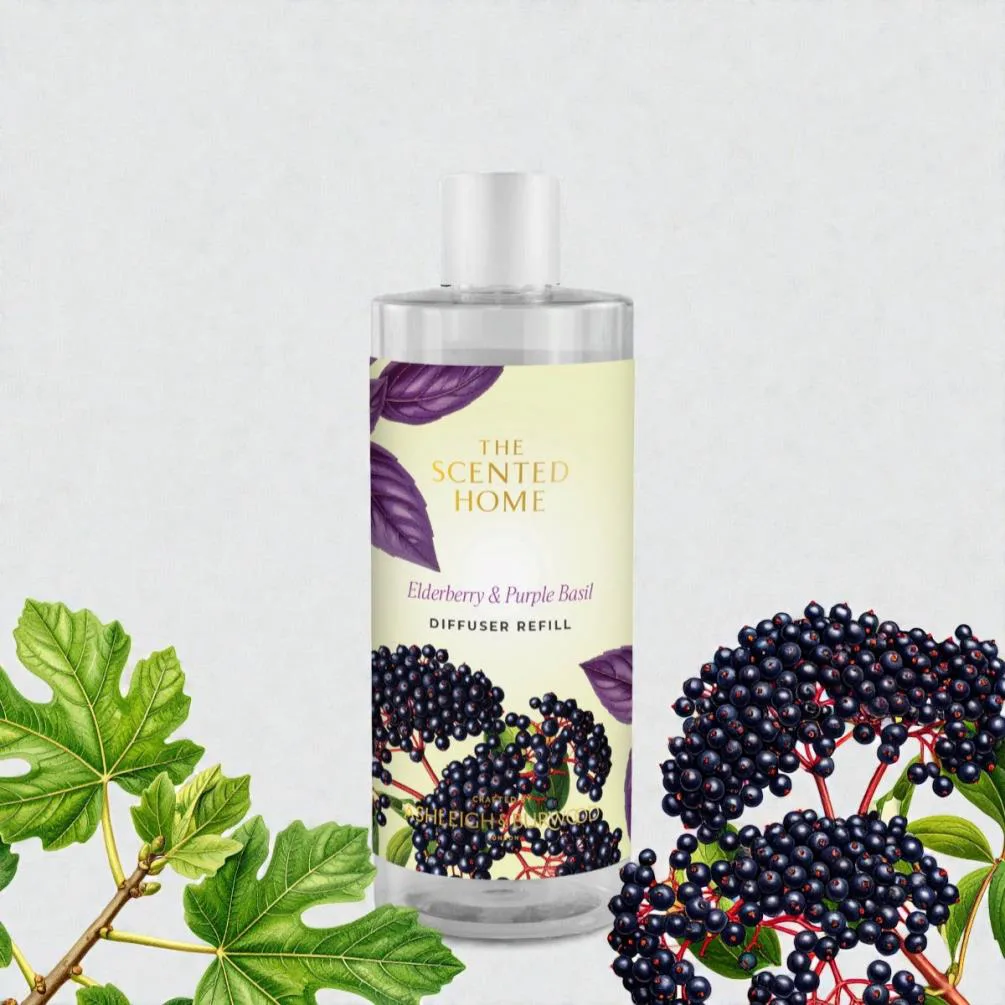 Ashleigh & Burwood Elderberry & Purple Basil Reed Diffuser Refill 300ml Extra Image 1