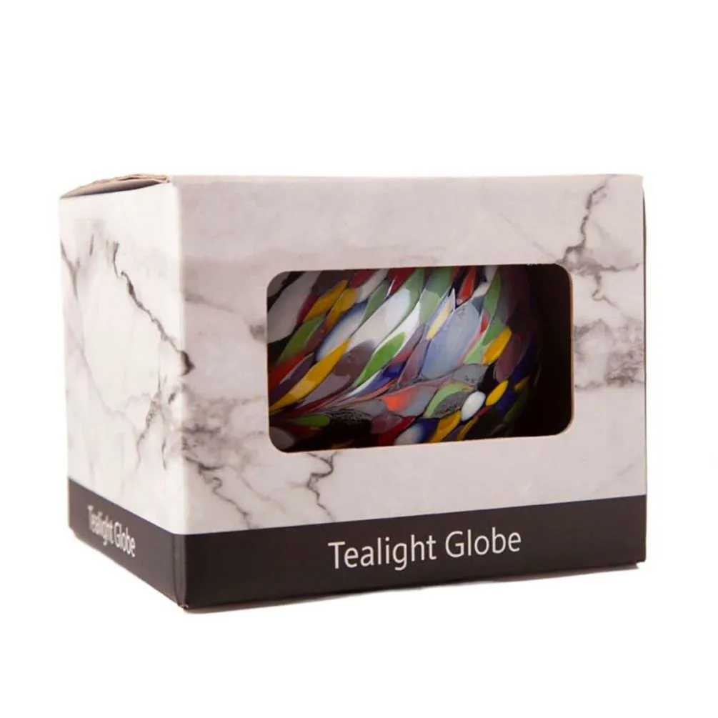 Amelia Art Glass Multi-Coloured Round Tealight Holder Extra Image 1