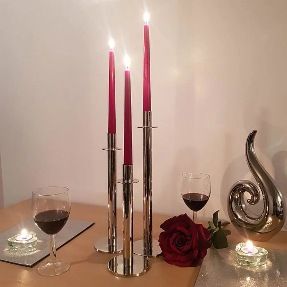 Price's Venetian Wine Red Wrapped Dinner Candles 25cm (Pack of 10) Extra Image 2
