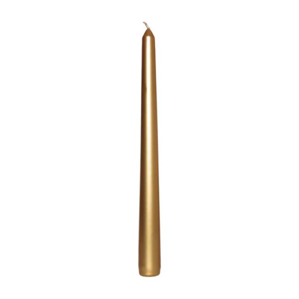 Price's Venetian Gold Wrapped Dinner Candles 25cm (Pack of 10) Extra Image 1