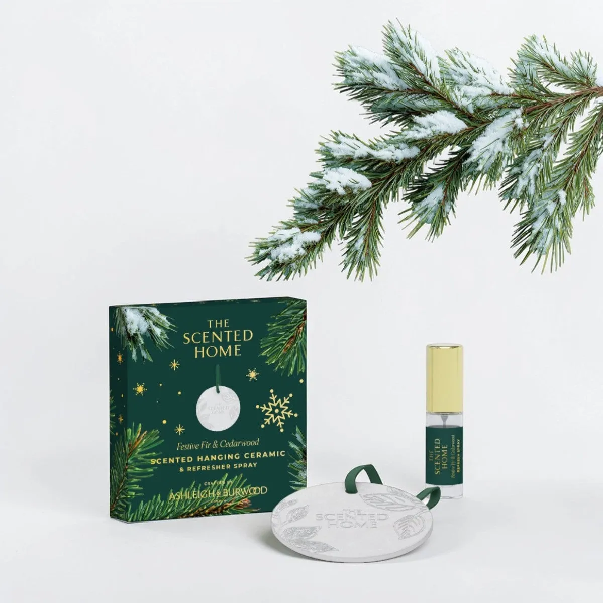 Ashleigh & Burwood Festive Fir & Cedarwood Hanging Ceramic Extra Image 3