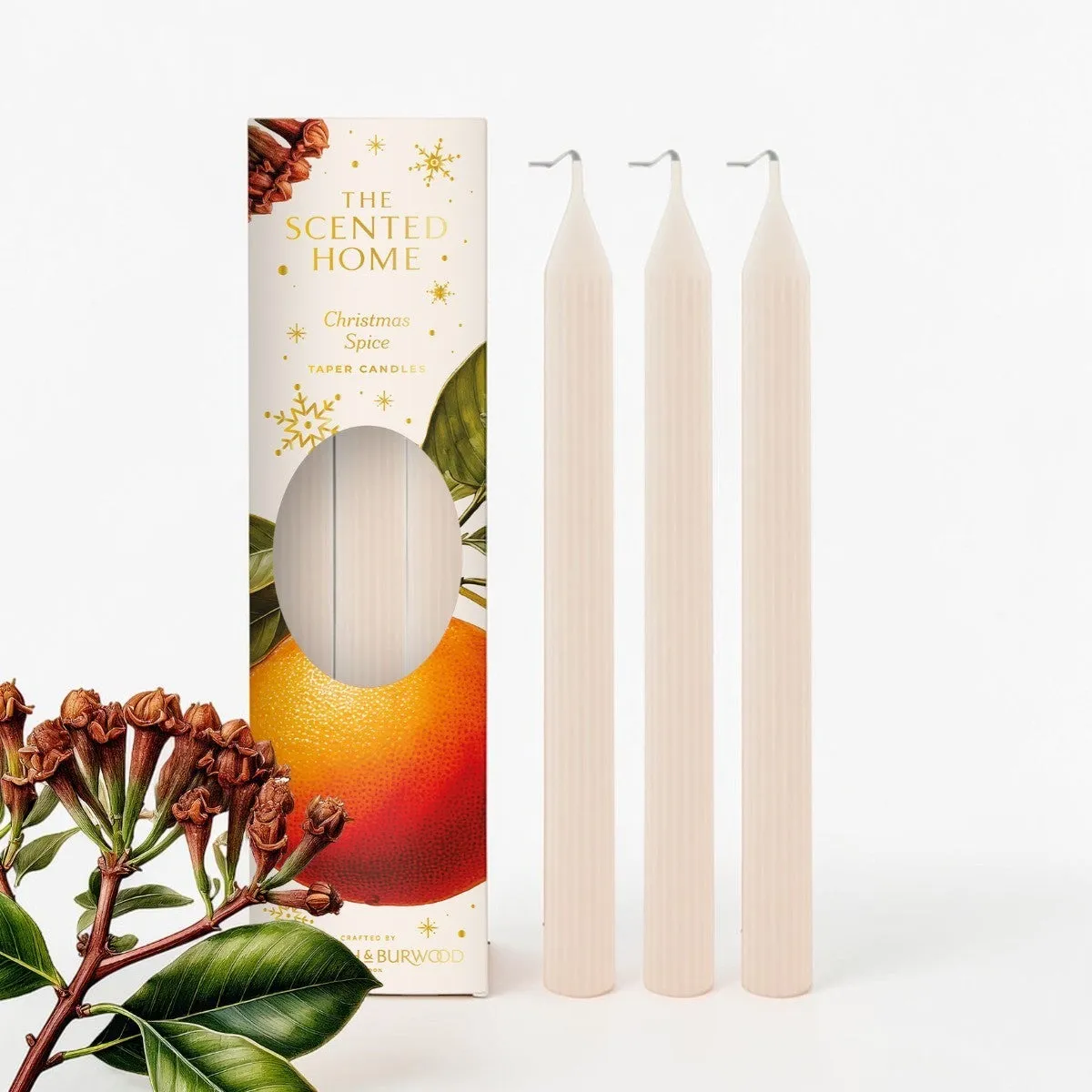 Ashleigh & Burwood Christmas Spice Scented Dinner Candles (Pack of 3) Extra Image 3