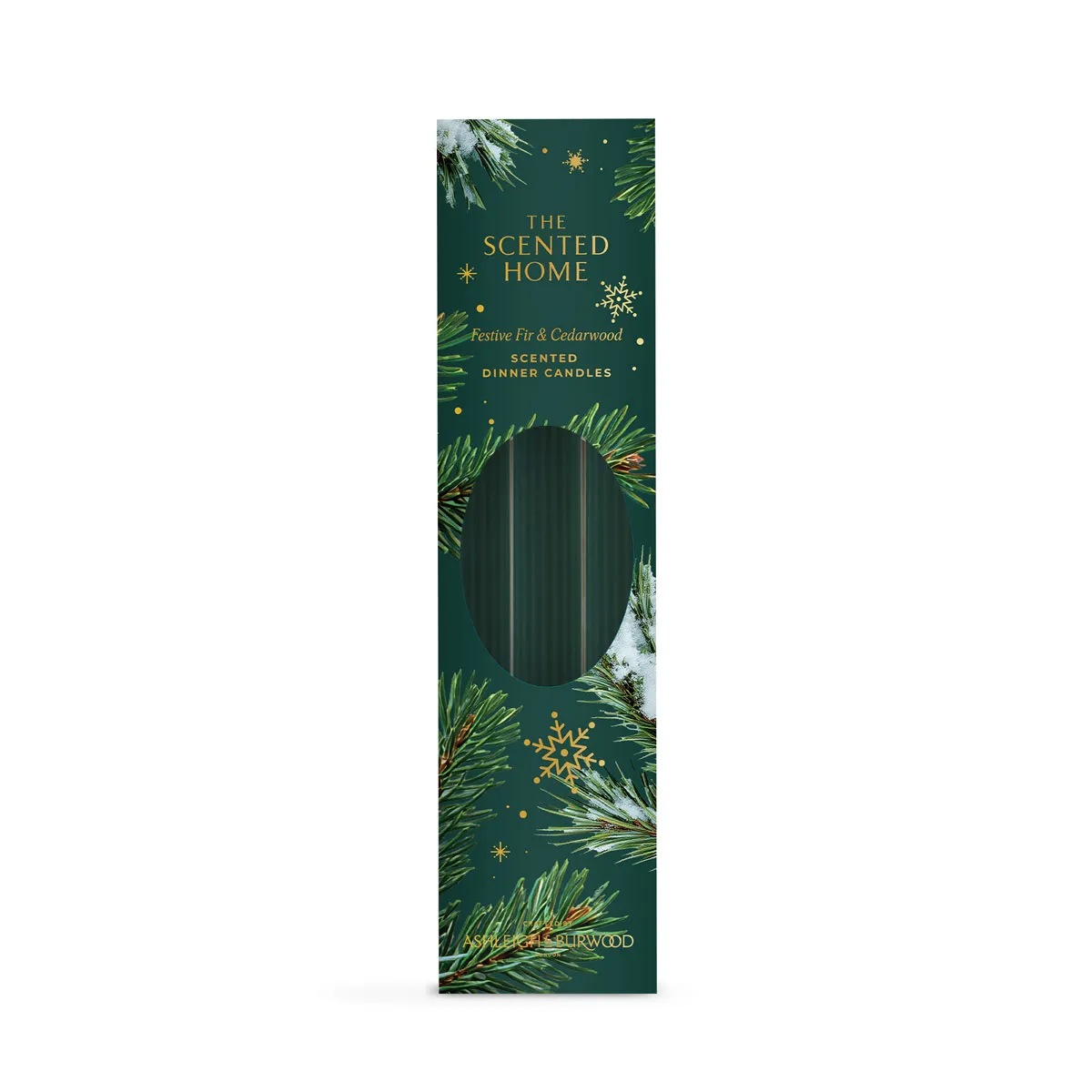 Ashleigh & Burwood Festive Fir & Cedarwood Scented Dinner Candles (Pack of 3) Extra Image 1