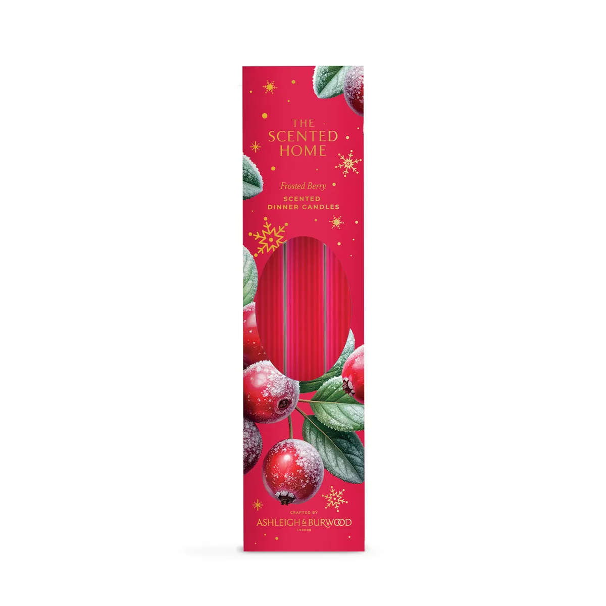 Ashleigh & Burwood Frosted Berry Scented Dinner Candles (Pack of 3) Extra Image 1