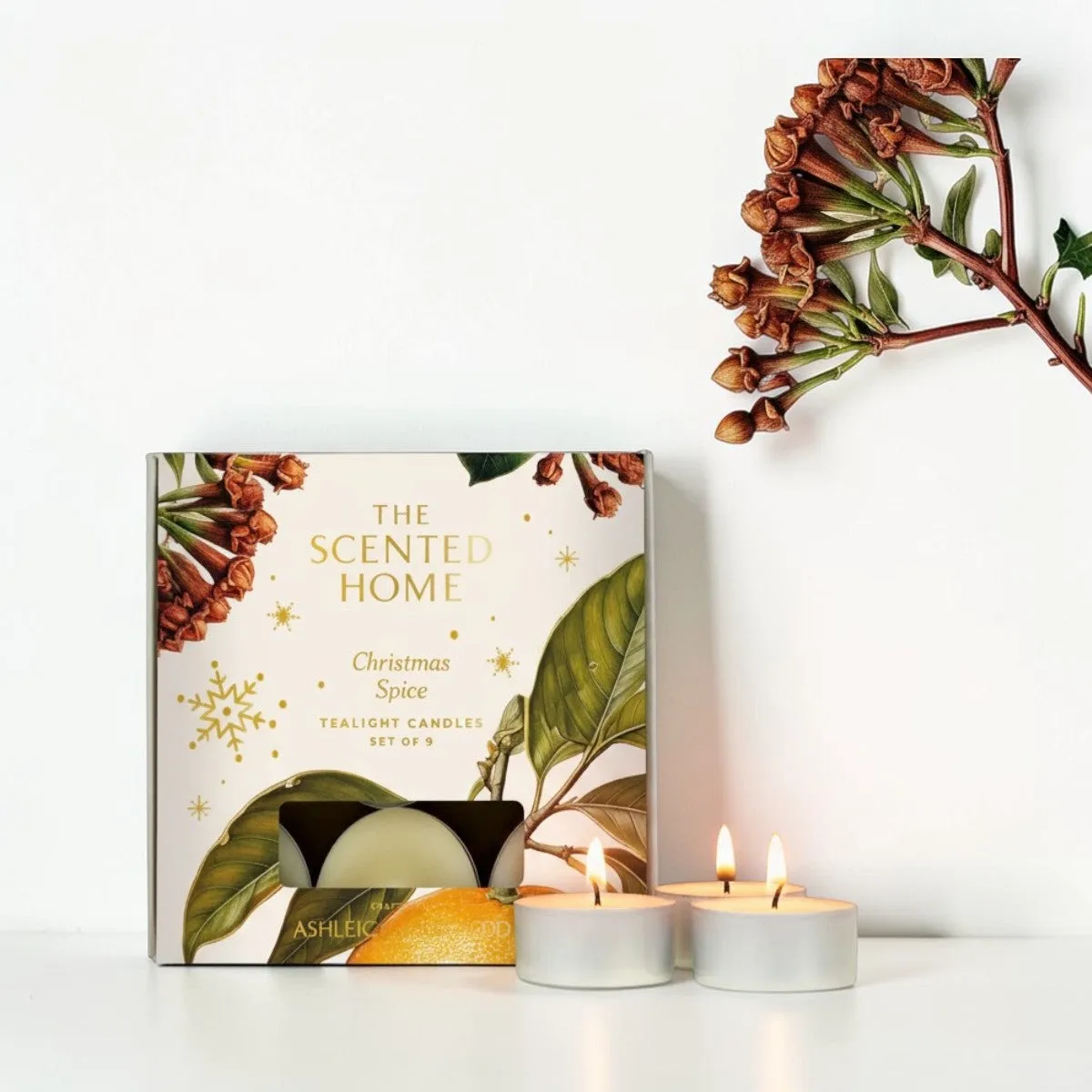 Ashleigh & Burwood Christmas Spice Scented Tealights (Pack of 9) Extra Image 1