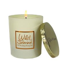 Lily-Flame Wild Jasmine Gold Top Glass Jar Candle