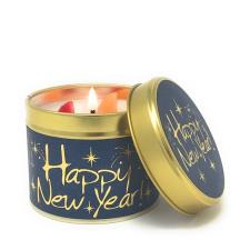 Lily-Flame Happy New Year Tin Candle