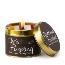 Lily-Flame Christmas Pudding Tin Candle
