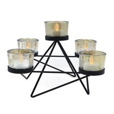 Black Iron 5 Tea Light Holder