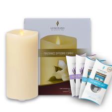 Luminara Ivory LED Pillar Candle Gift Set