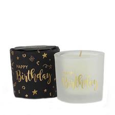 Ashleigh &amp; Burwood Happy Birthday Wrapped Mini Candle