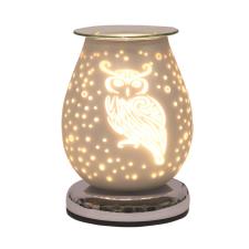Aroma Owl White Satin 3D Electric Wax Melt Warmer