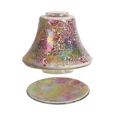 Aroma Rainbow Crackle Candle Shade &amp; Tray