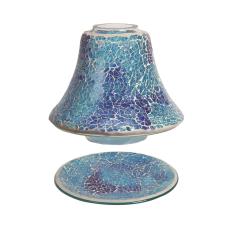 Aroma Azure Crackle Candle Shade & Tray