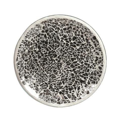 Aroma Silver Crackle Candle Plate