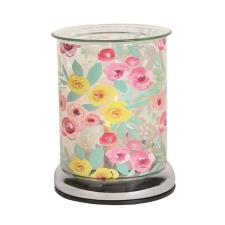 Aroma Yellow &amp; Pink Watercolour Floral Touch Electric Wax Melt Warmer