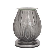 Aroma  Grey Lustre Ribbed Electric Wax Melt Warmer