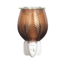 Aroma Amber Lustre Ribbed Plug In Wax Melt Warmer
